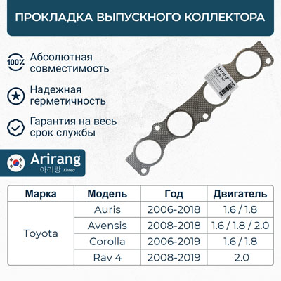 Прокладка выпускного коллектора - Arirang ARG18-1501