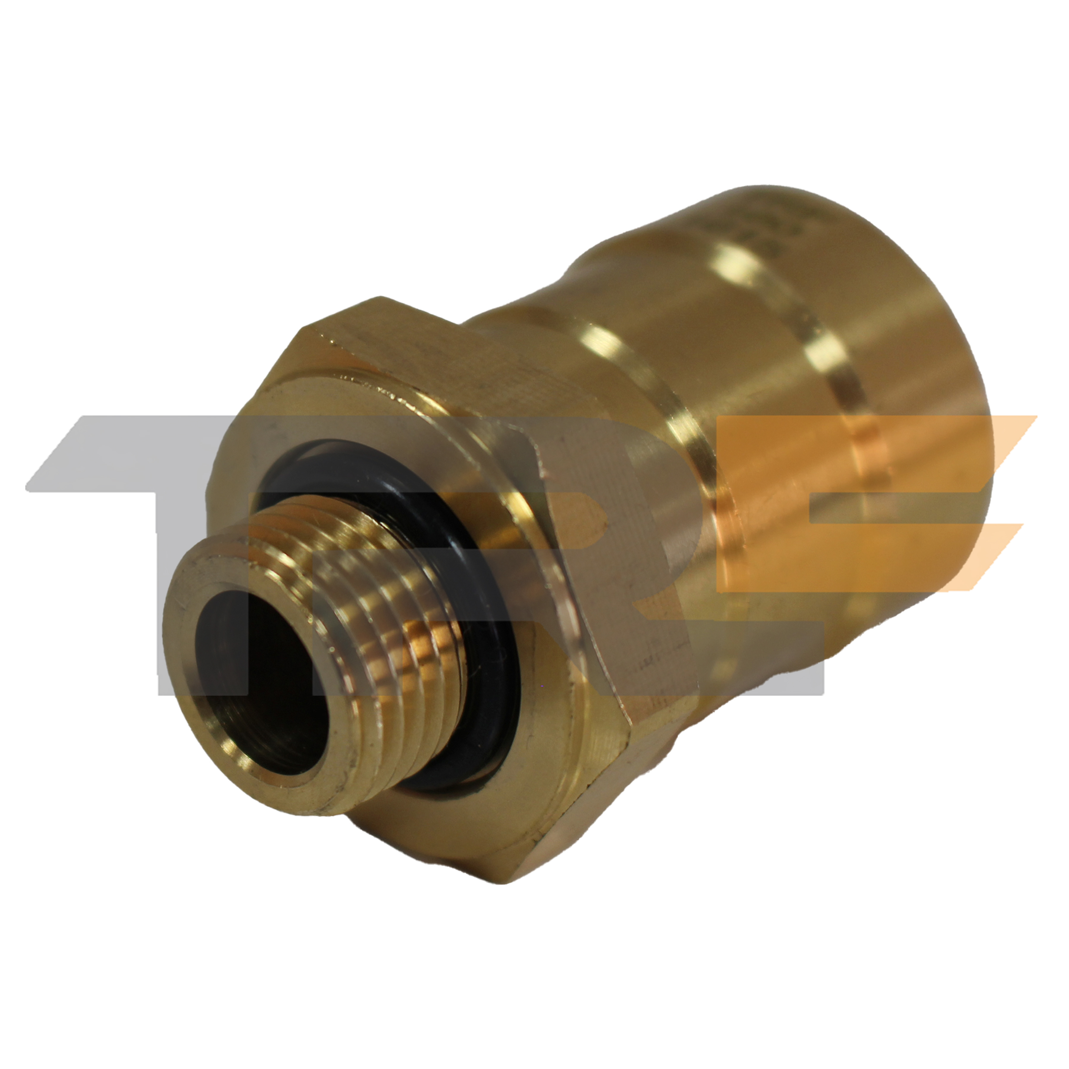 Соединитель прямой M16x1.5-D15x1.5 латунь W-тип (в уп. 10шт) возьми ключ (trf001-15/ trf002-15) - TRF TRF1601615