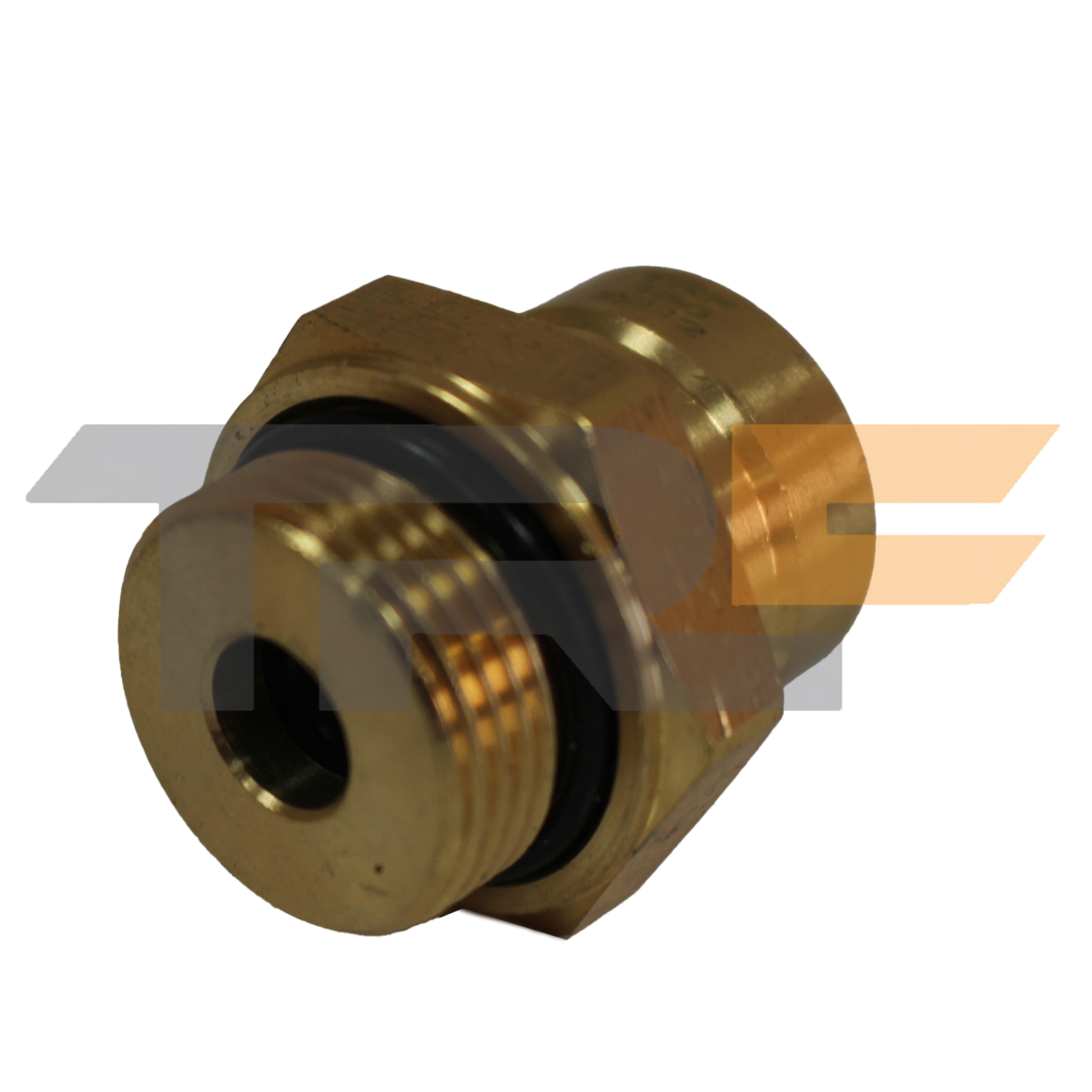 Соединитель прямой M22x1.5-D12x1.5 латунь W-тип (в уп. 10шт) возьми ключ (trf001-12/ trf002-12) - TRF TRF1602212