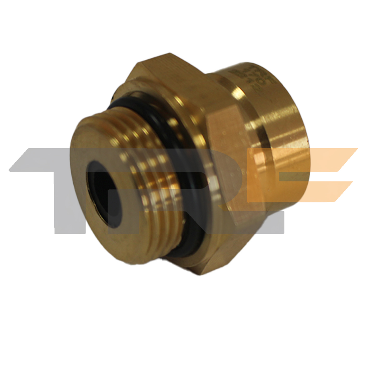 Соединитель прямой M22x1.5-D12x1.5 латунь S-тип (в уп. 10шт) возьми ключ (trf001-12/ trf002-12) - TRF TRF1702212