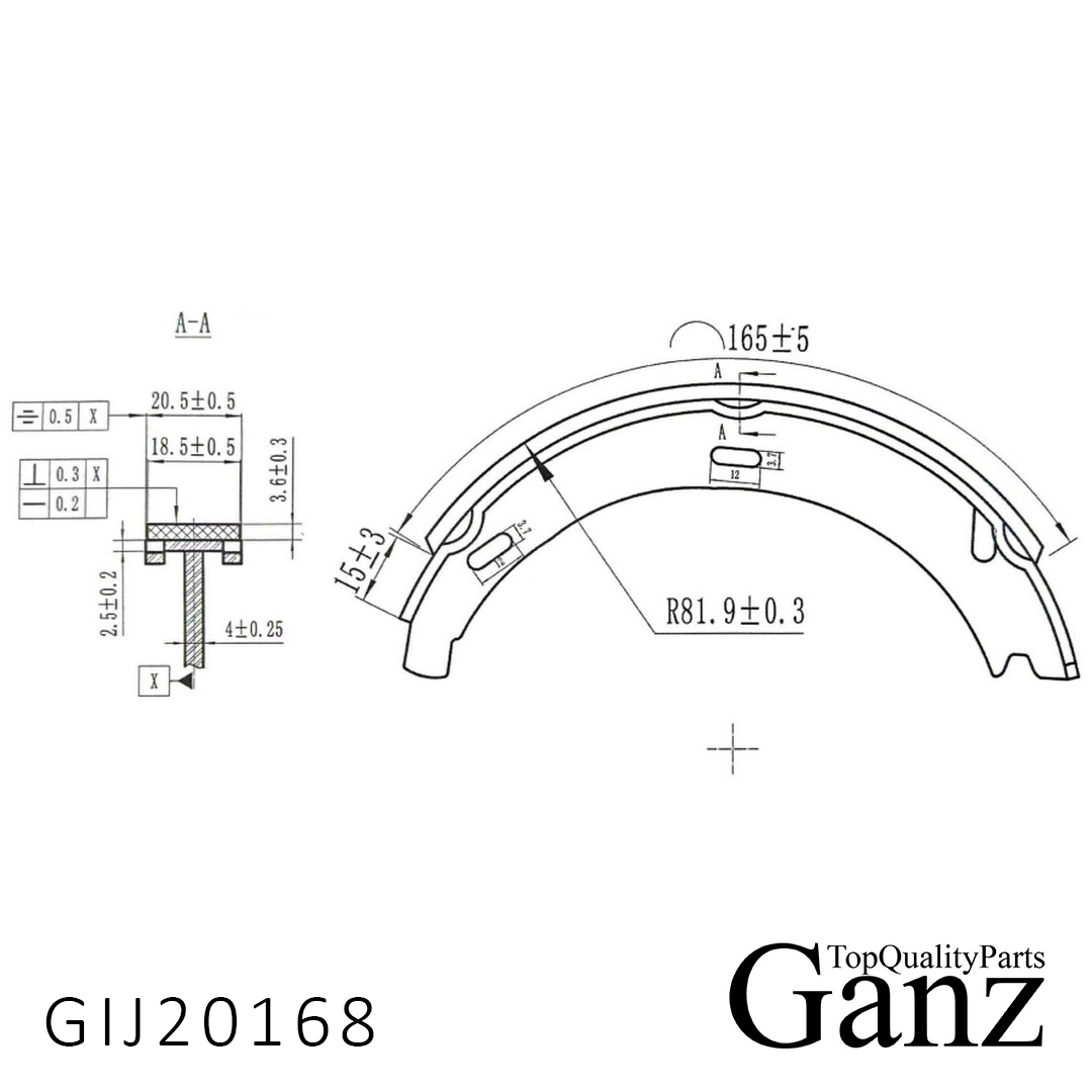 Колодки барабанные mercedes-benz 190 a-b-c-class clk GANZ GIJ20168 2058₽