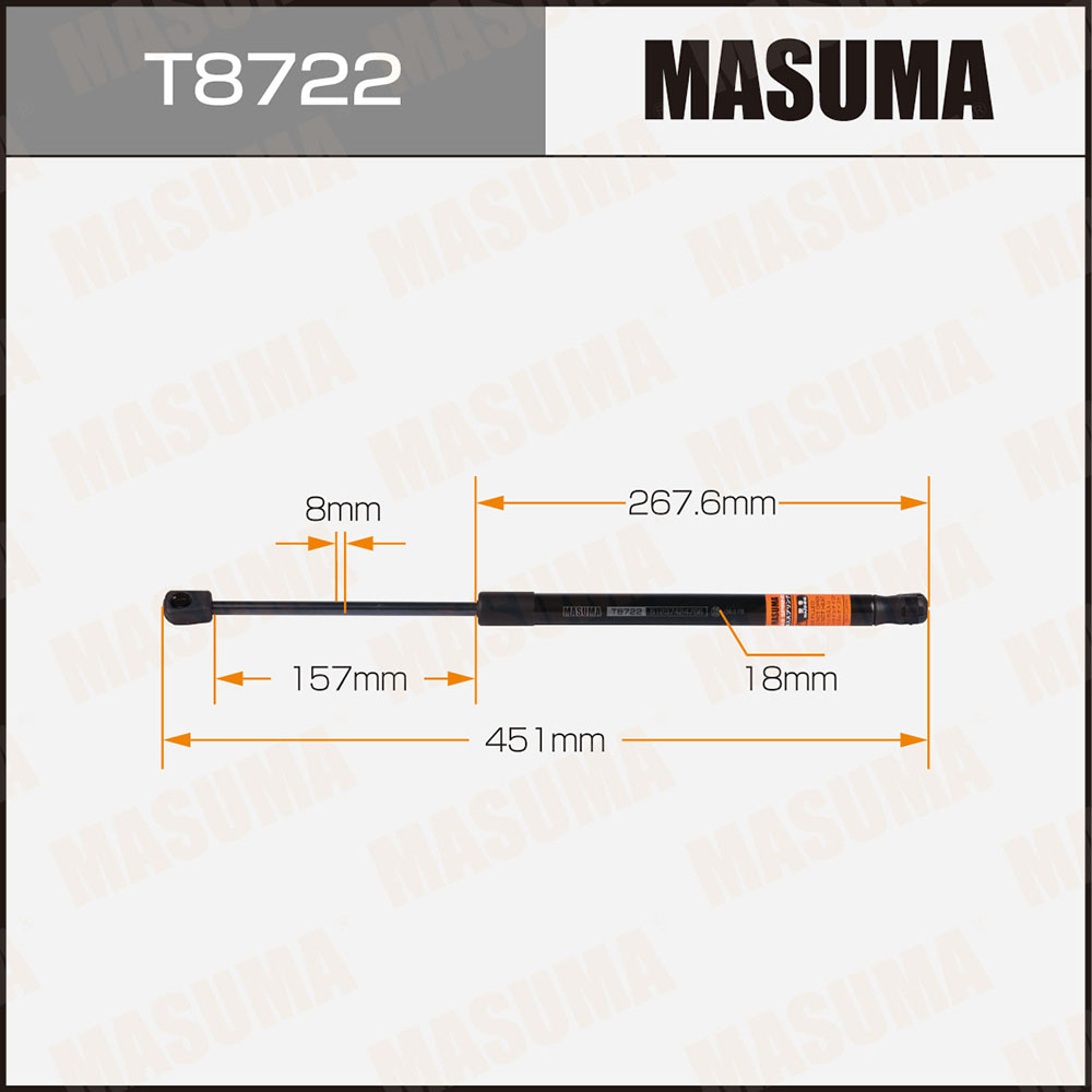 Упор газовый капота Masuma T8722