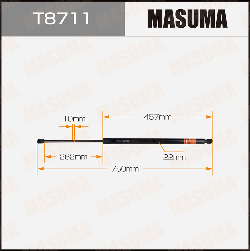 Упор газовый капота Masuma T8711
