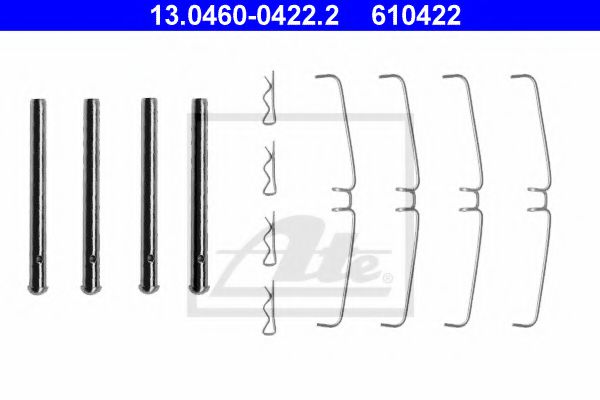 Ремкомплект дисковых тормозных колодок - ATE 13.0460-0422.2