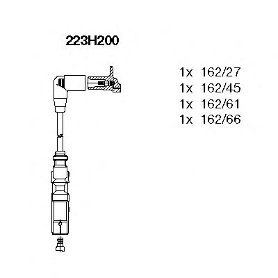 Комплект высоковольтных проводов - Bremi 223/H200