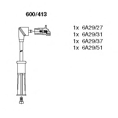 Комплект высоковольтных проводов - Bremi 600/413