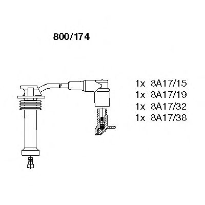 Комплект высоковольтных проводов - Bremi 800/174