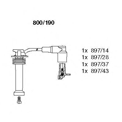 Комплект высоковольтных проводов - Bremi 800/190