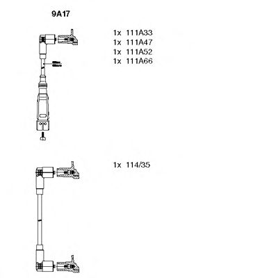 Комплект высоковольтных проводов - Bremi 9A17