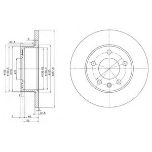 Диск тормозной передний - Delphi BG2380