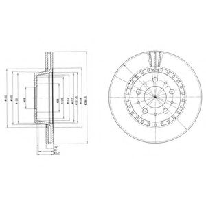 Диск тормозной передний - Delphi BG2426