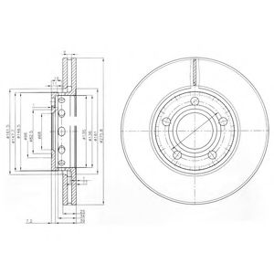 Диск тормозной - Delphi BG2518