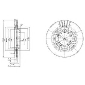 Диск тормозной передний - Delphi BG3115