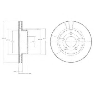 Диск тормозной - Delphi BG3546