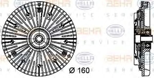 Термомуфта вентилятора - Hella 8MV 376 732-071