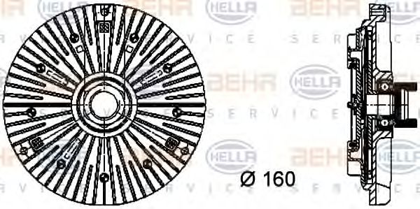 Термомуфта вентилятора - Hella 8MV 376 732-111