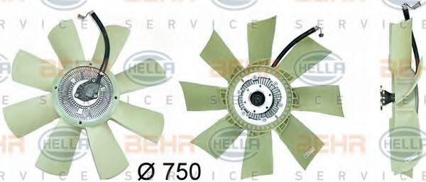 Вентилятор радиатора - Hella 8MV 376 729-431