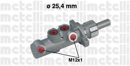Главный тормозной цилиндр - Metelli 05-0314