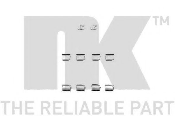 Ремкомплект дисковых тормозных колодок - NK 7936246