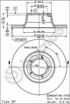 Диск тормозной | перед | - Brembo 08.3637.10