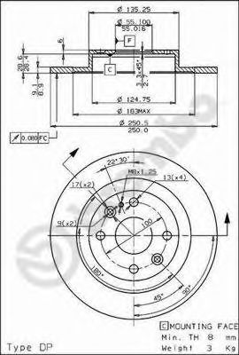 Диск тормозной Standard | перед | - Brembo 08.6857.10