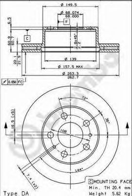 Диск тормозной Standard | перед | - Brembo 09.4629.10