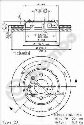 Диск тормозной Standard | перед | - Brembo 09.7820.10