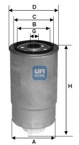 Фильтр топливный - Ufi 24.351.00