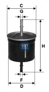 Фильтр топливный - Ufi 31.811.00