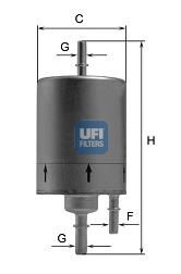 Фильтр топливный - Ufi 31.830.00