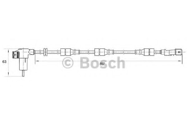 Датчик частоты вращения колеса | зад лев | - Bosch 0 265 006 203