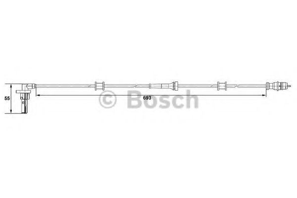 Датчик ABS | зад лев | - Bosch 0 265 007 534