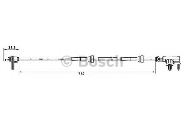 Датчик ABS | зад | - Bosch 0 265 007 638