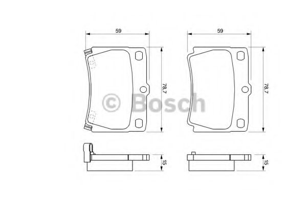 Колодки тормозные дисковые | зад | - Bosch 0 986 424 711