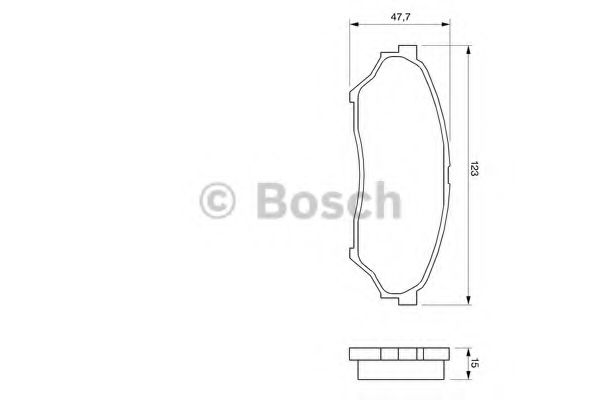 Колодки тормозные дисковые | перед | - Bosch 0 986 424 713