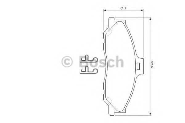 Колодки тормозные дисковые | перед | - Bosch 0 986 424 720