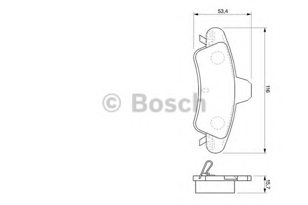 Колодки тормозные дисковые | зад | - Bosch 0 986 424 744
