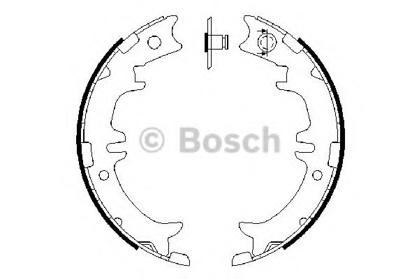 Колодки тормозные барабанные | зад | - Bosch 0 986 487 615