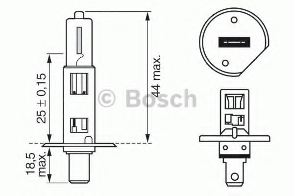 Лампа STANDARD H1 12V 55W - Bosch 1 987 302 011