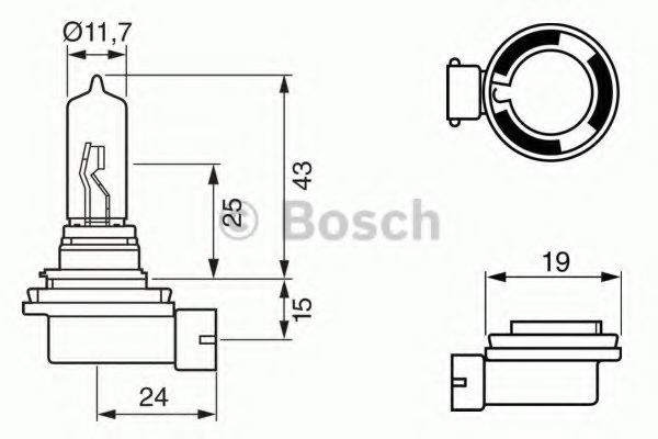 Лампа 12V 65W H9 - Bosch 1 987 302 082
