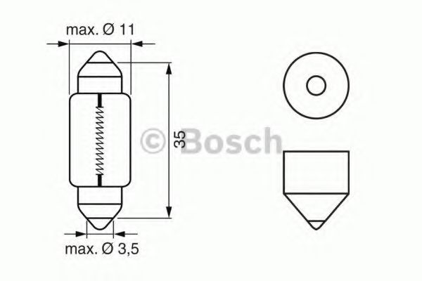 Лампа standard C5W 12V 5W - Bosch 1 987 302 211