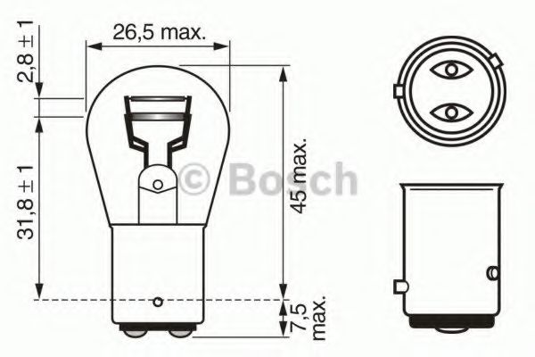Лампа p21/4w 12V - Bosch 1 987 302 215