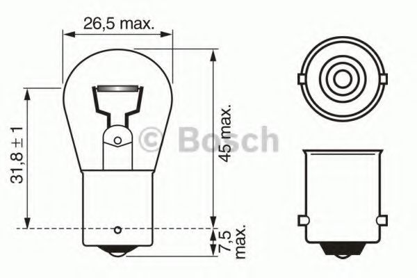 Лампа daylight p21w 12V | перед | - Bosch 1 987 302 280