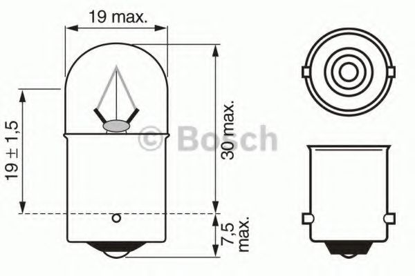 Лампа R5W 24V HCV - Bosch 1 987 302 510