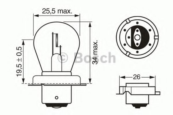 Лампа накаливания основного света - Bosch 1 987 302 606