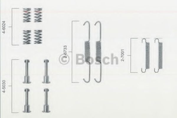 Ремкомплект стояночных тормозных колодок - Bosch 1 987 475 149