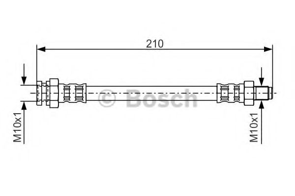 Шланг тормозной | перед прав/лев | - Bosch 1 987 476 502