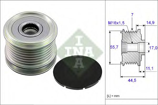 Ременной шкив генератора - INA 535 0042 10