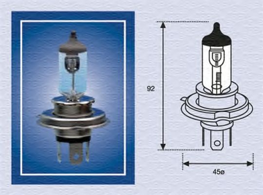 Лампа 24V H4 75/70w - Magneti Marelli 002156100000