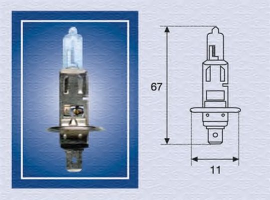 Лампа накаливания H1 12V 55W p14.5s - Magneti Marelli 002551100000